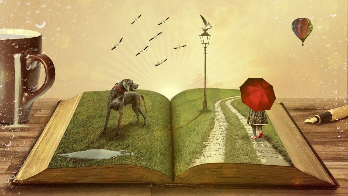 Imagination from open book